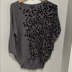 Apt. 9 Gray Leopard Print Sweater